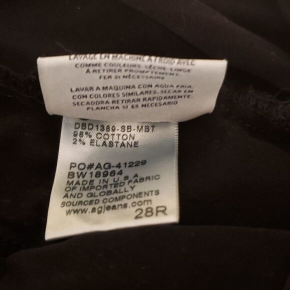 AG Women's  ⚫ Distressed jean leggings size 28 NWT - Picture 8 of 9